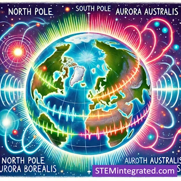 การเกิดแสงเหนือ (Aurora Borealis) และแสงใต้ (Aurora Australis)
